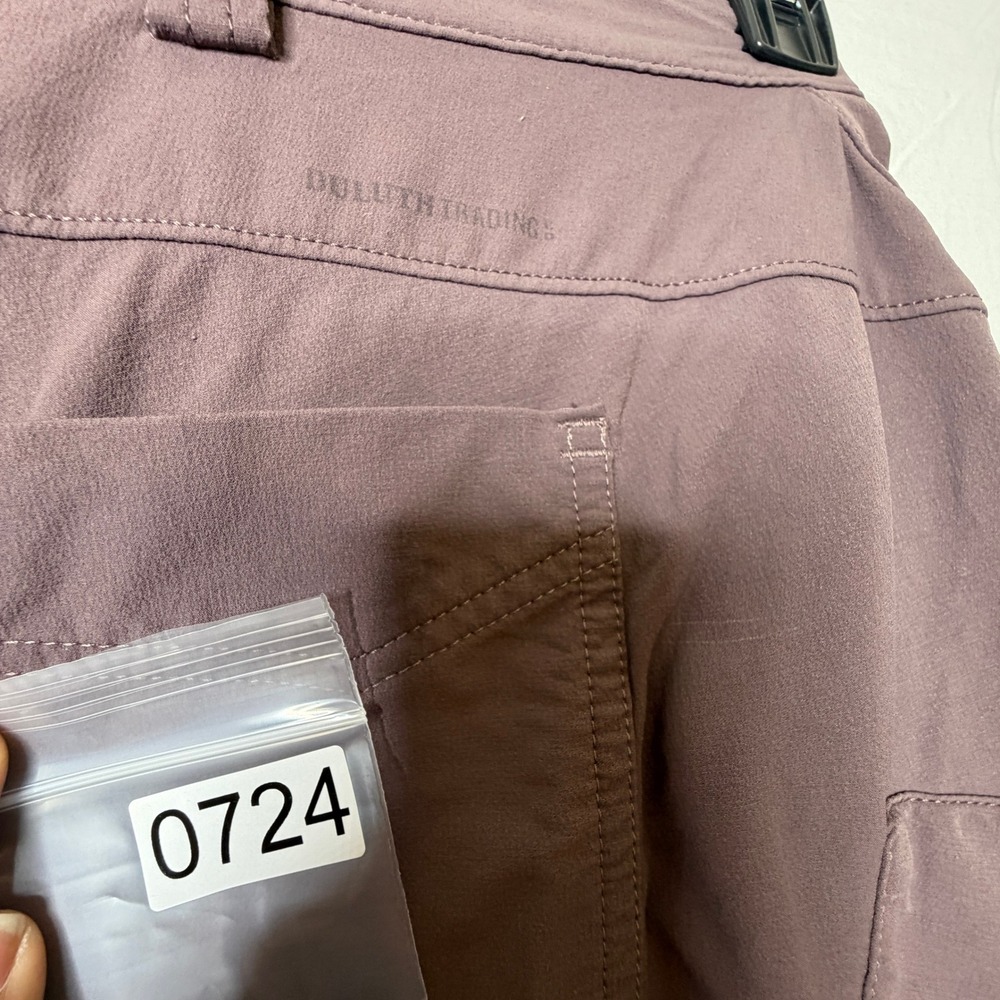 Duluth Trading Co Dry on the Fly Cargo Pants Mauve Purple Womens Plus 22x27 - Picture 7 of 7